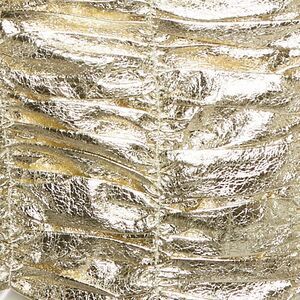 Georgia Alice Metallic Lamé Ruche Puff Sleeve Vegas Crop Top M